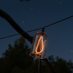 Guirlande filament GLOW 8 cloches 15M