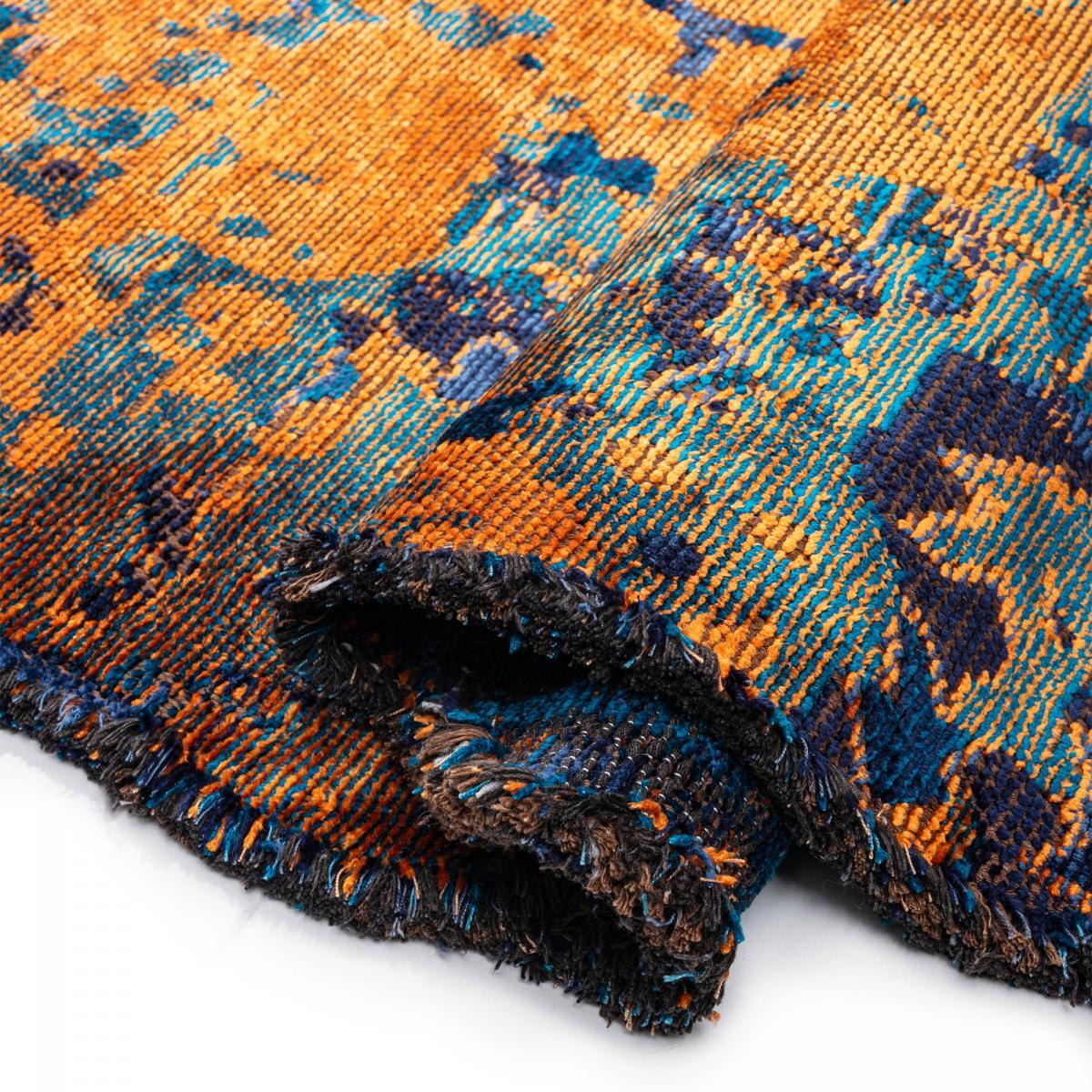 ATINOU Tapis salon kilim, Forme originale, Tissé à la main