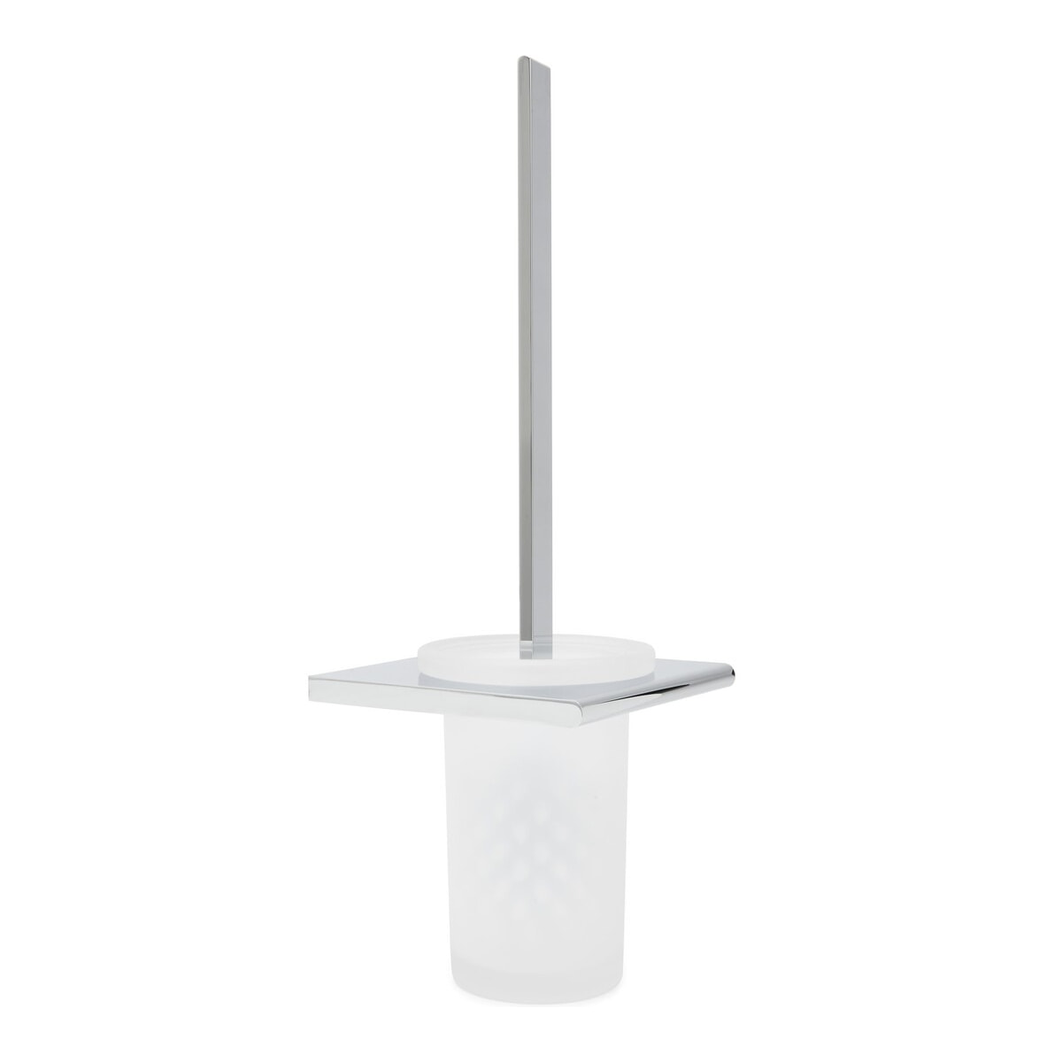 Evolution R Brosse WC en Verre avec support mural en Aluminium (SATDEVOR37)