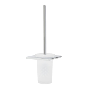 Evolution R Brosse WC en Verre avec support mural en Aluminium (SATDEVOR37)