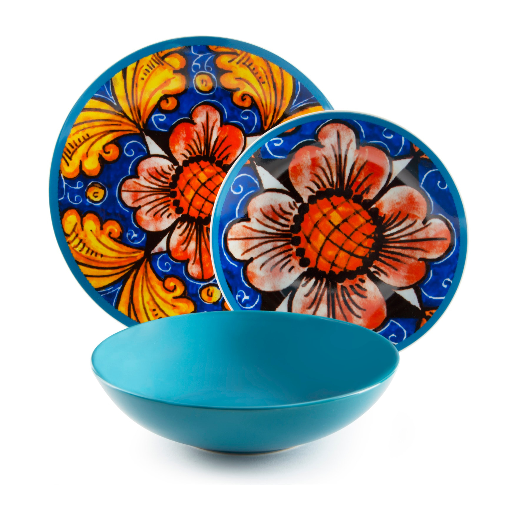 Servizio piatti 18 pezzi Excelsa – Camastra, Porcellana Multicolore