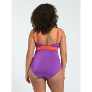 Fiorella Rubino - Bañador entero color block - Violeta