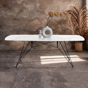 Tomasucci Table/bureau SPILLO en marbre blanc