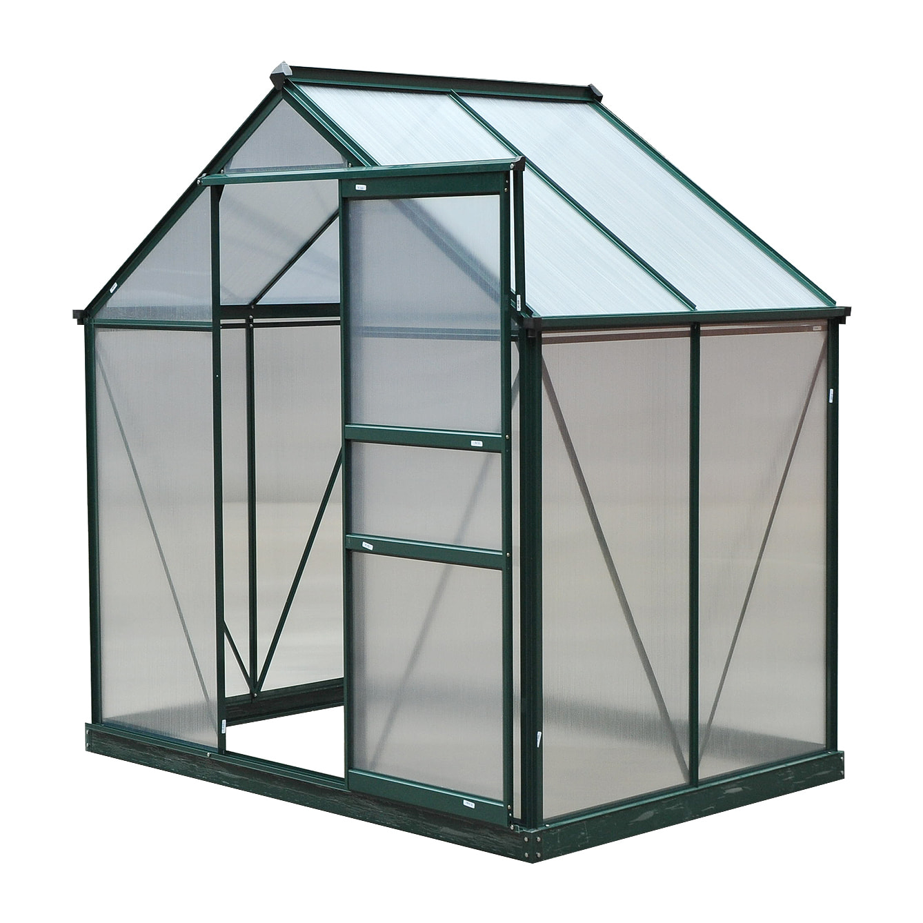 Serre de jardin polycarbonate alu. vert