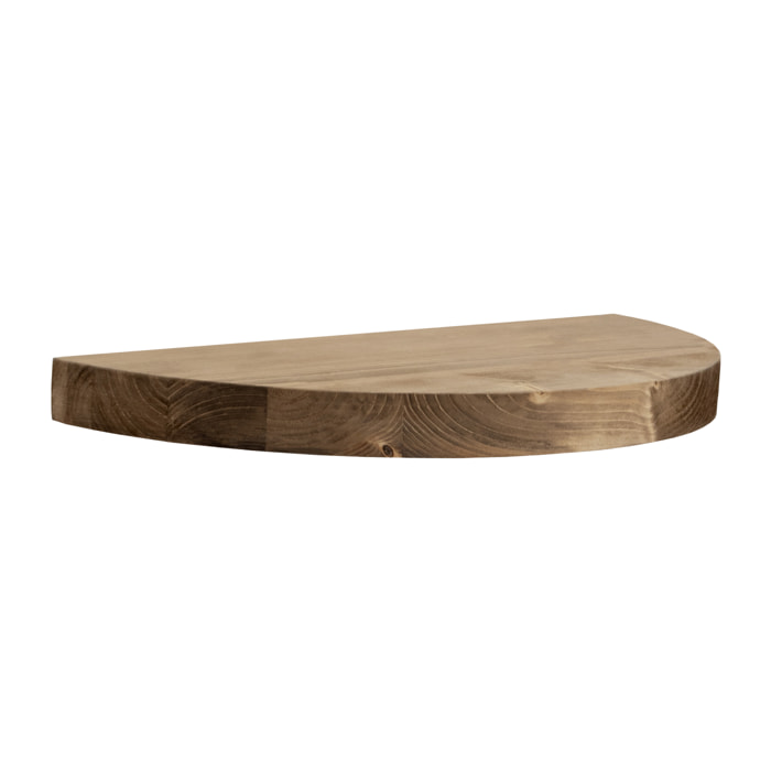 Mesita de noche de madera maciza flotante en tono roble oscuro de 3x40cm Alto: 3.2 Largo: 40 Ancho: 19.5