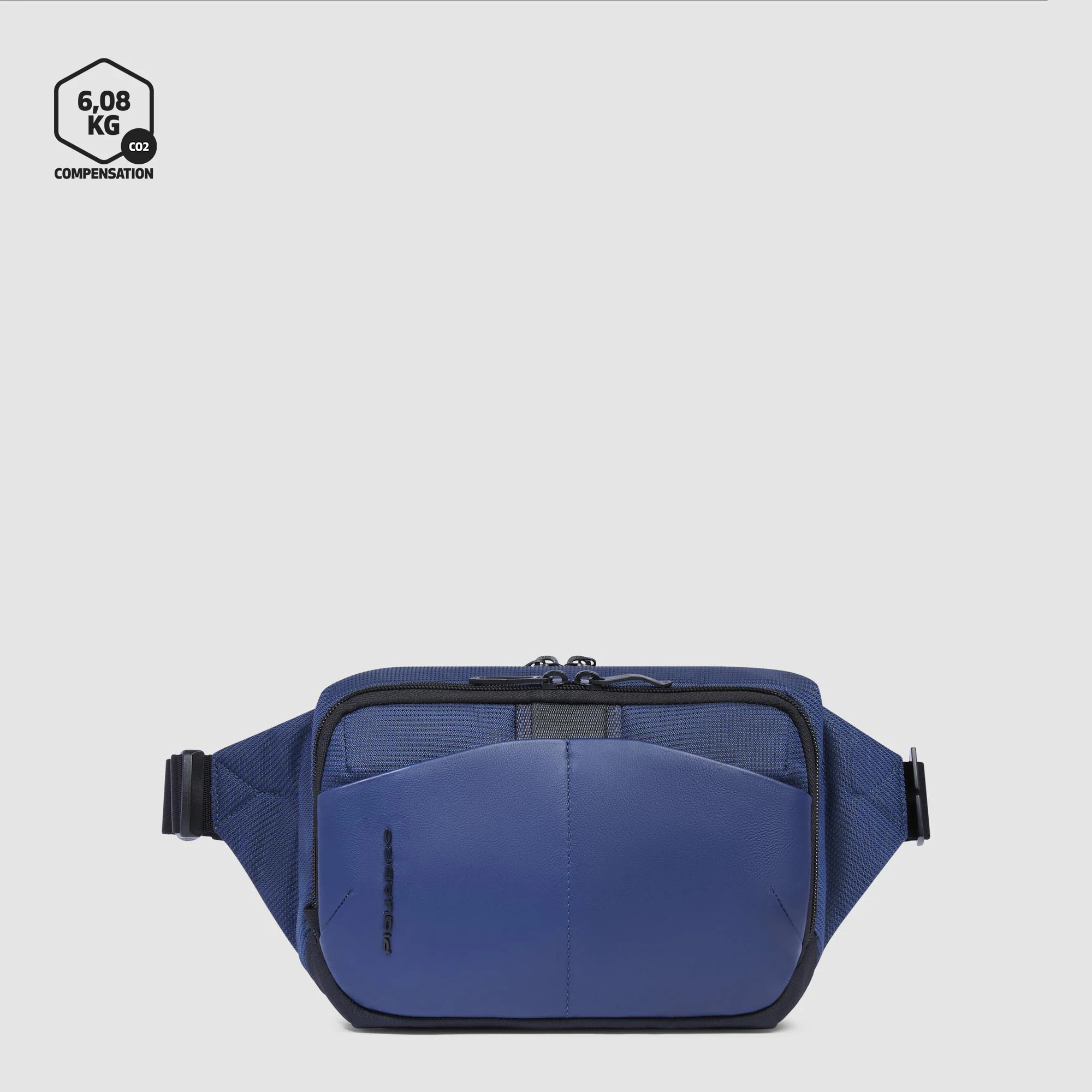 Piquadro Marsupio crossover in tessuto riciclato e materiale bio-based con protezione RFID