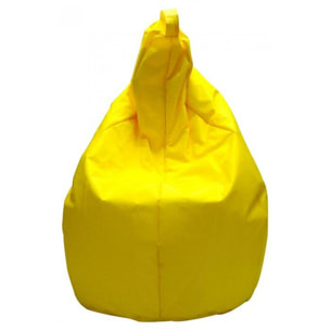 Pouf a sacco elegante, colore giallo, Misure 80 x 120 x 80 cm