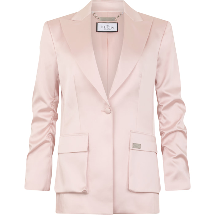 PHILIPP PLEIN Satin Cargo Fit Blazer