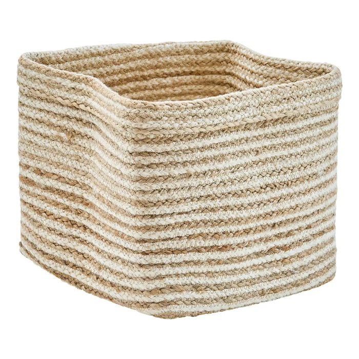 Panier de rangement Tito en jute 30x30cm