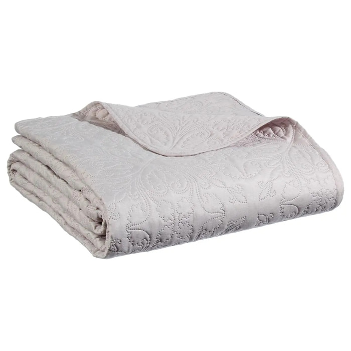Dessus de lit 2 taies "Arabesque" beige 260x240cm
