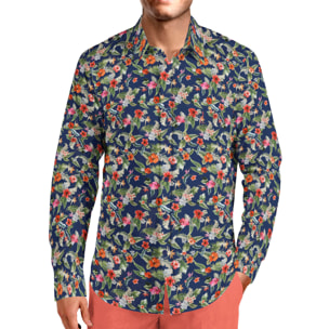 Puro Arte - Camisa Hombre - 100% Algodón Popelín - Selva