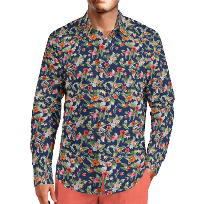 Puro Arte - Camisa Hombre - 100% Algodón Popelín - Selva