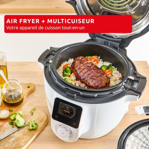 Cookeo MOULINEX Multicuiseur Airfryer Cookeo Infinity sans pale Blanc CE9721F0 16 modes de cuisson, 6,5 L