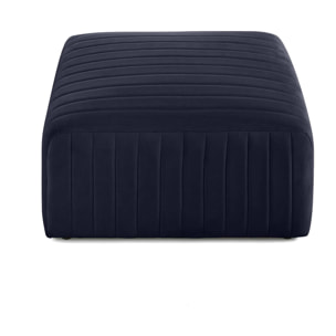 Nova - pouf modulable - en velours - Bleu marine