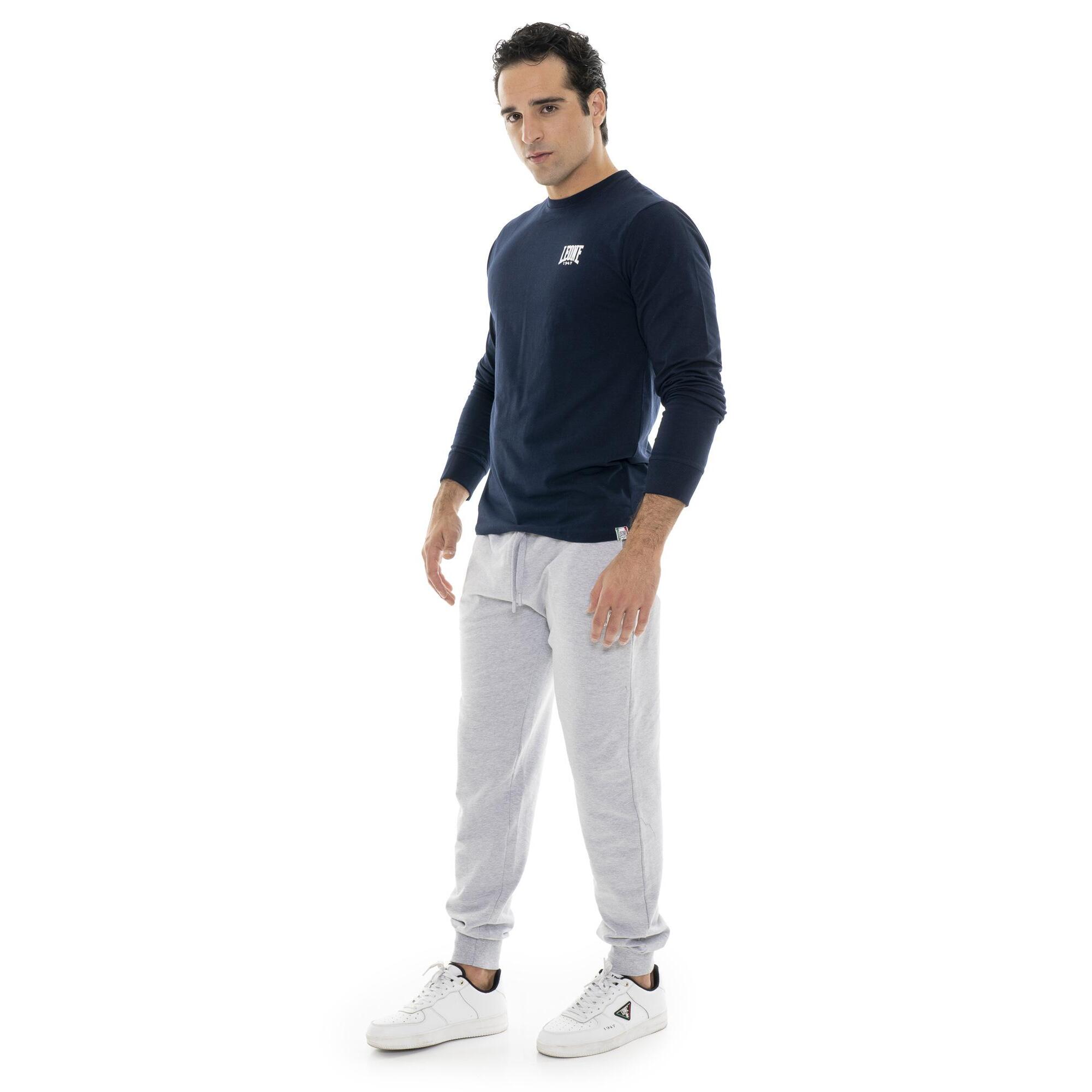 T-shirt a manica lunga con logo piccolo "Basic"