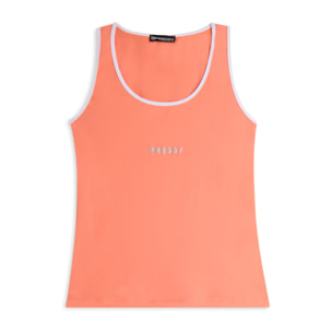 Canotta Slim in Tessuto tecnico con bordature a contrasto