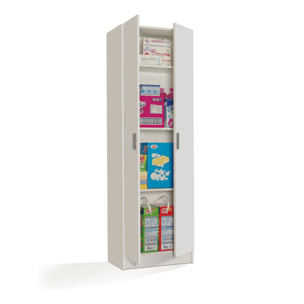 Armario 2 Puertas 58x180x37 Cm Blanco
