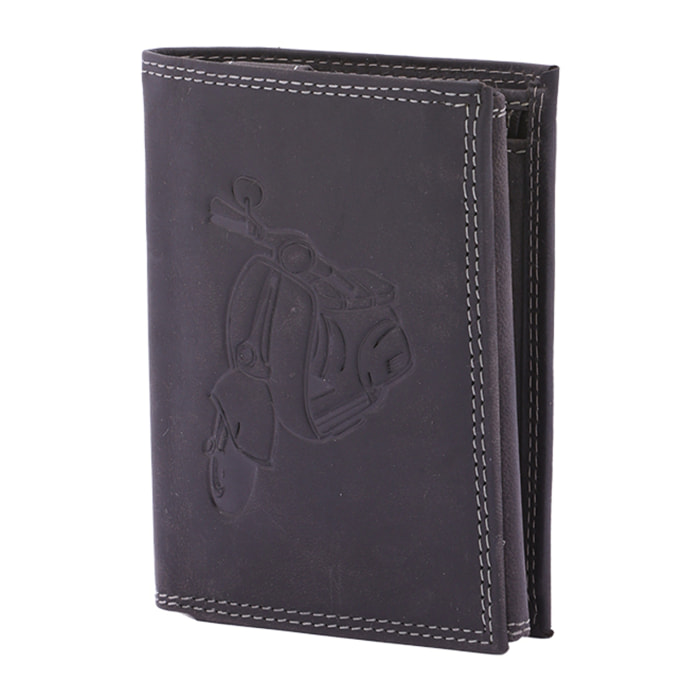 Portafoglio  da uomo In Vera pelle Made in Italy 10x13x3 cm