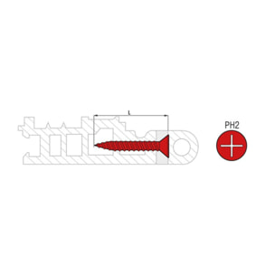 Boîte 1000 Vis PVC PLAST tête fraisée 120° acier zingué SCELL-IT - 4.2x30 mm - PH2 - PVCPB42030