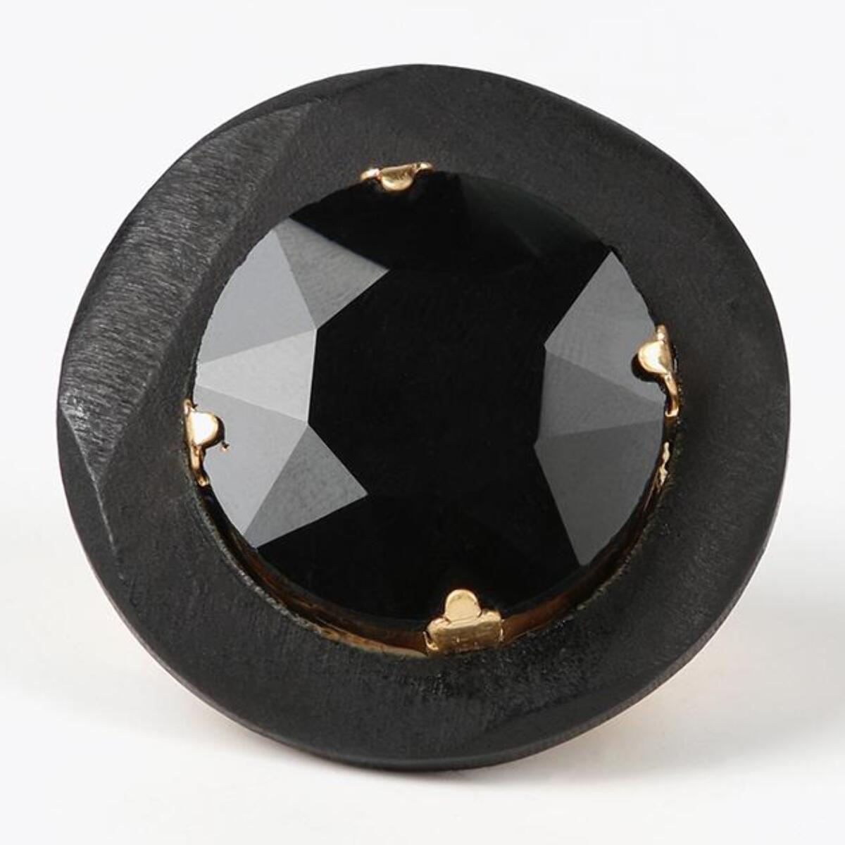 Anello legno con gioiello