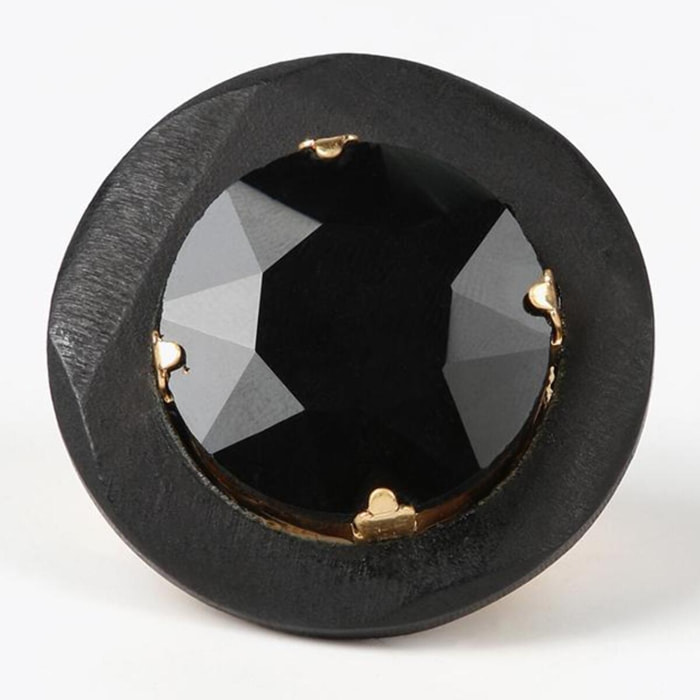 Anello legno con gioiello