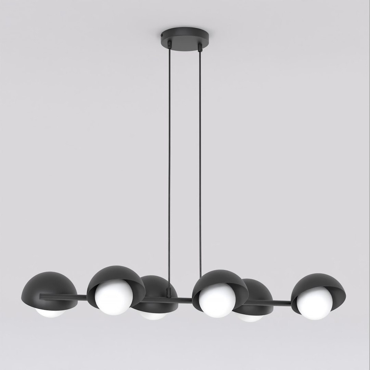Lampada a sospensione Boom in acciaio nero opaco