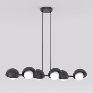 Lampada a sospensione Boom in acciaio nero opaco