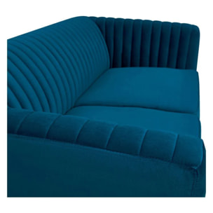 Canapé 2 places en velours bleu foncé - Gatsby