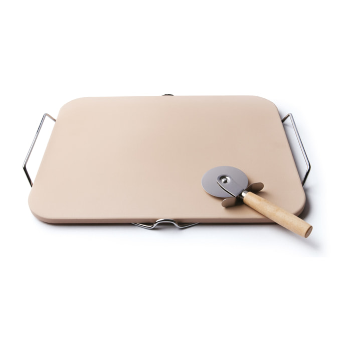 Pietra cottura 30,5×38 cm Excelsa – Nonsolopizza, Ceramica Beige