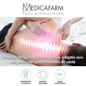 MEDICAFARM - Huile de massage neutre végétale - Très bonne glisse - Idéale pour des massages de longue durée - Sans parfum - Lot de 3 Flacons stop-goutte de 250ml