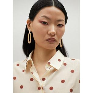 Camicia pois semitrasparente