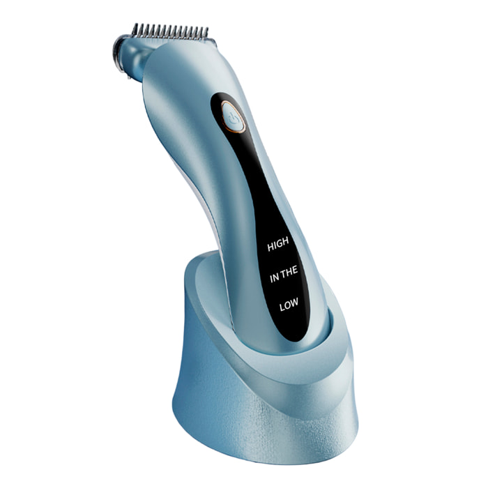 Epilatore con base di ricarica e 3 modalità d'uso per tutto il corpo.