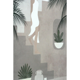 2 láminas impresas enmarcadas Marrakech tierras-lila 60x40x3 cm