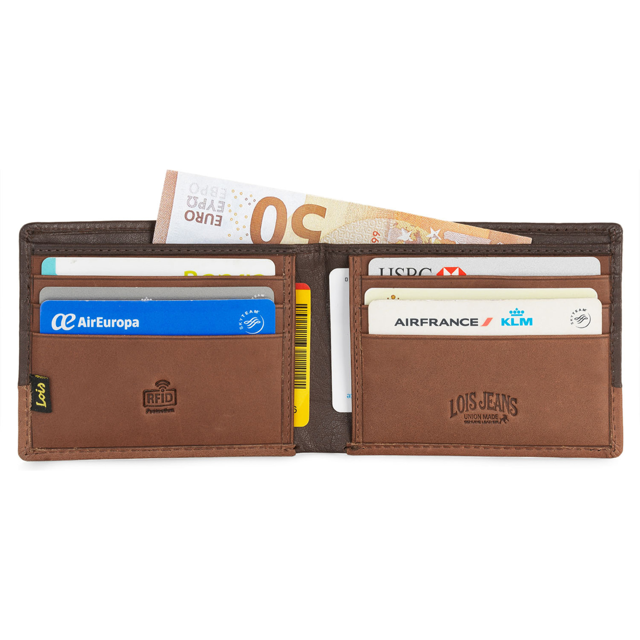 Cartera Hombre Piel Lois Durham Marron-Tan