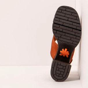 Sandalias con tacón 1990 NOBUCK DARK ORANGE / EIVISSA color Dark orange