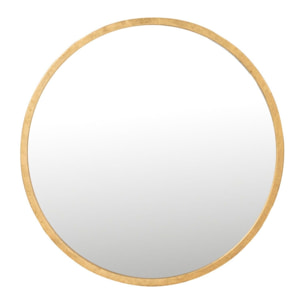J-Line Miroir Mona Rond Metal/Verre Or Small