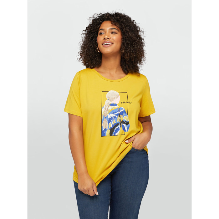 Fiorella Rubino - Camiseta con estampado - Amarillo