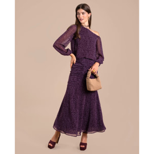 Blusa de escote asimétrico con hombro al descubierto