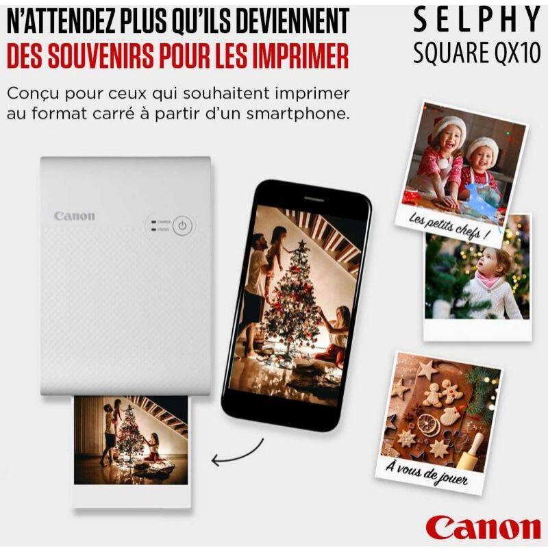 Imprimante photo portable CANON Kit créatif Selphy Square QX10 Blanche