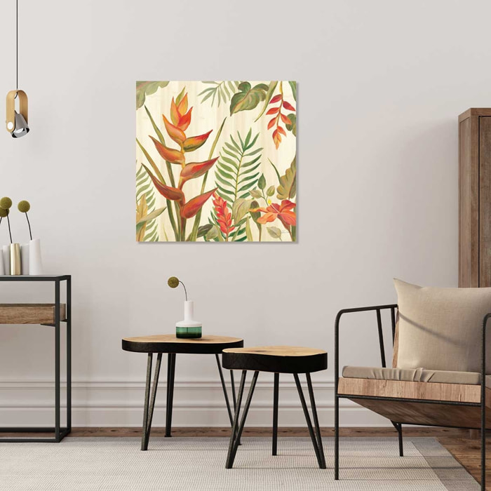Tableau oiseaux du paradis en aquarelle Toile imprimée