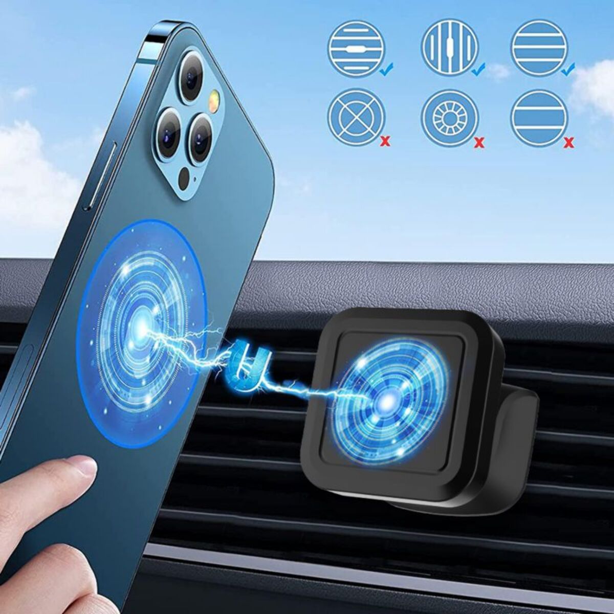 Support smartphone ESSENTIELB magnétique pour Voiture