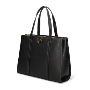 Borsa a mano da donna - Modello Silvana Chic - Pelle vegana PU - 28.0 x 23.5 x 10.0 cm