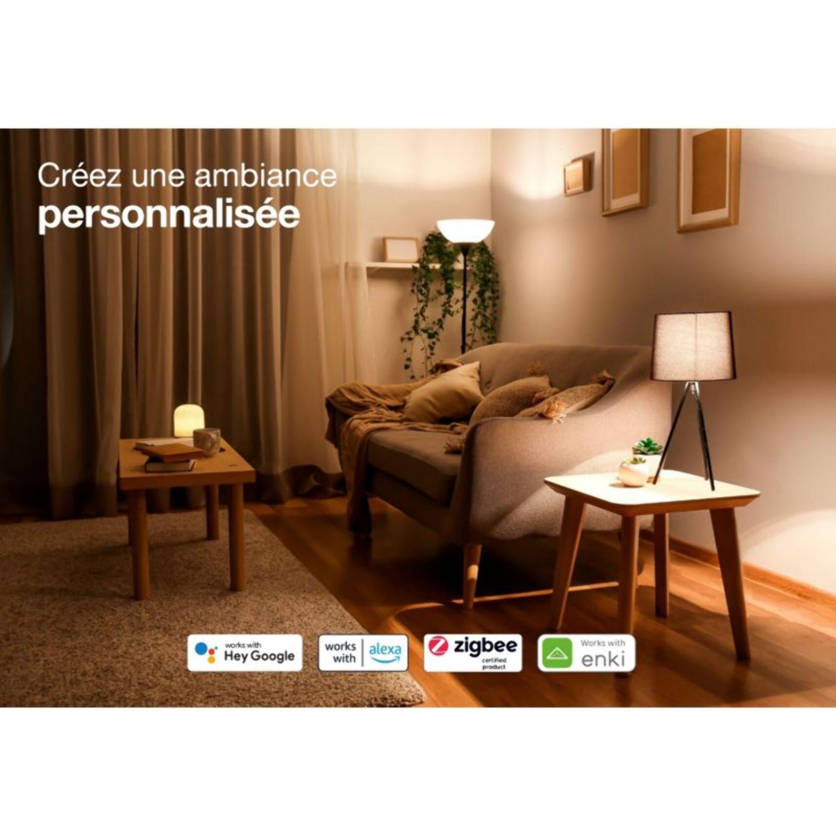 Ampoule LED connectée ESSENTIELB Nuances de Blanc Classique E27