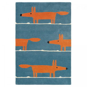 Tapis enfant fait à la main en laine RAIL