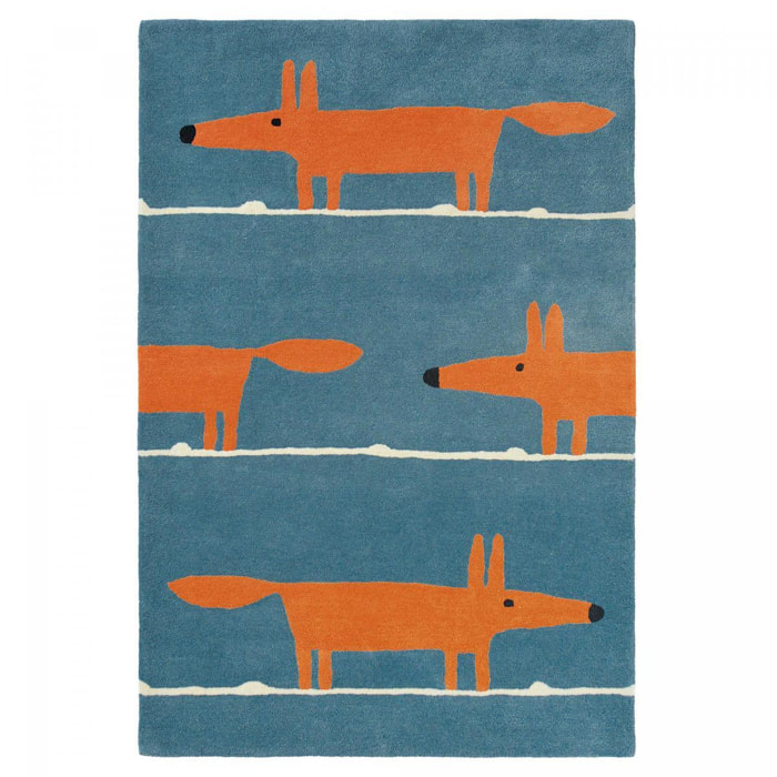 Tapis enfant fait à la main en laine RAIL