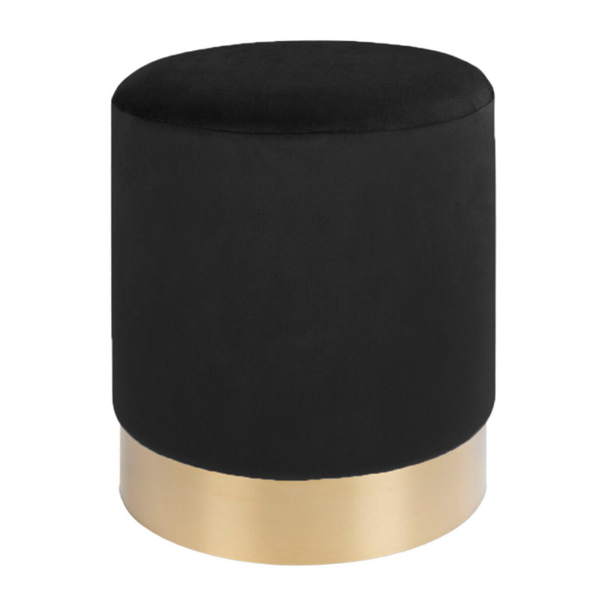 Velana - pouf - en velours - Noir