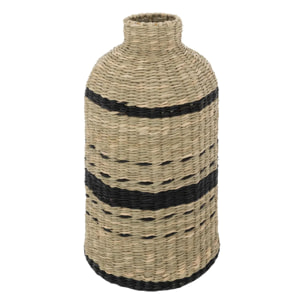Vase "Lumière d'hiver" en paille & métal H40cm
