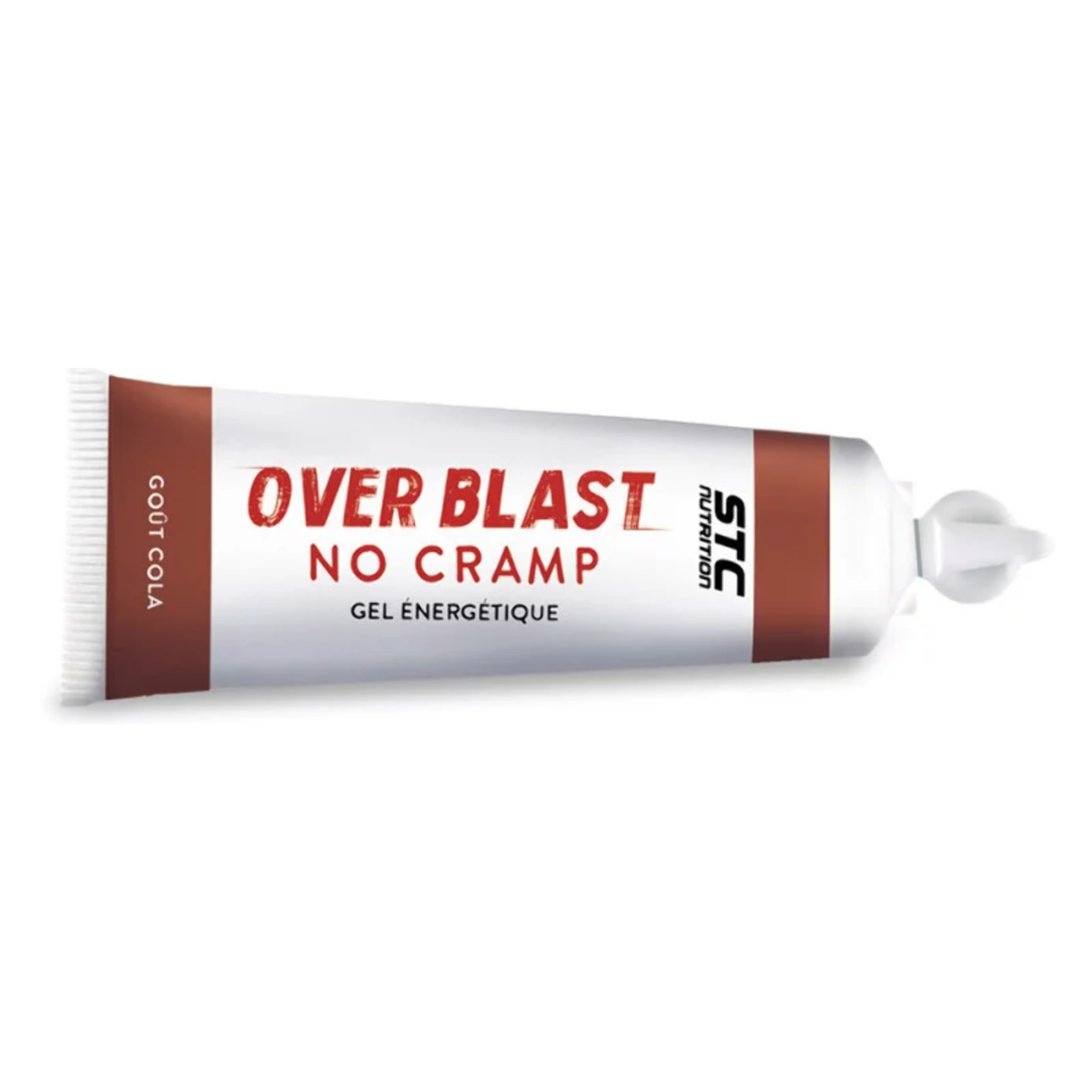 STC NUTRITION - Over Blast® No Cramp - Gel énergétique pour le sport - Nutrition sportive - Limite les sensation de lourdeurs dans les jambes - Goût Fruits rouges - Texture liquide - 10 dosettes - Cola - Texture gel