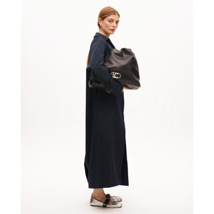 Trench in tessuto tecnico con cintura