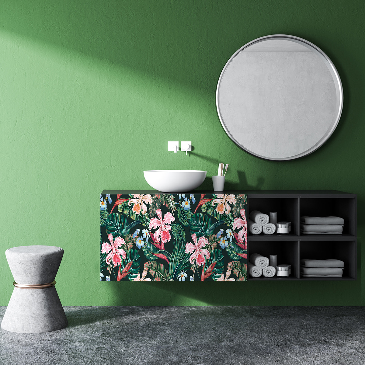 Sticker meuble tropical kwok 60 x 90 cm